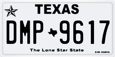 TX license plate DMP9617