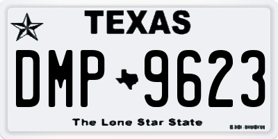 TX license plate DMP9623