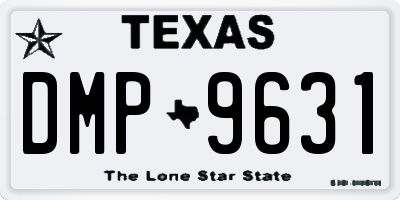 TX license plate DMP9631
