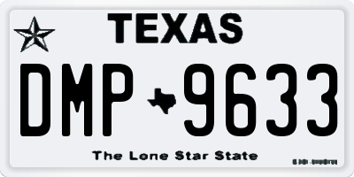TX license plate DMP9633