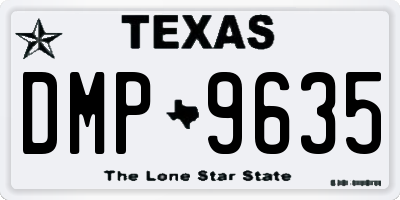 TX license plate DMP9635