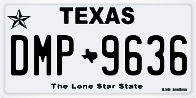 TX license plate DMP9636