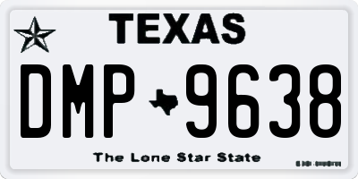 TX license plate DMP9638