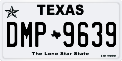 TX license plate DMP9639