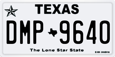 TX license plate DMP9640
