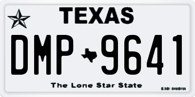 TX license plate DMP9641