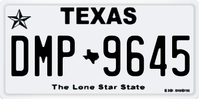 TX license plate DMP9645