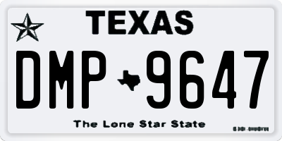 TX license plate DMP9647