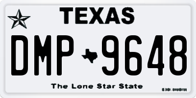 TX license plate DMP9648