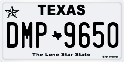 TX license plate DMP9650
