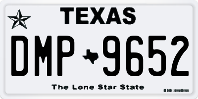 TX license plate DMP9652