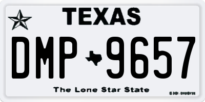 TX license plate DMP9657