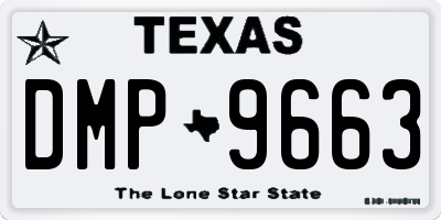 TX license plate DMP9663