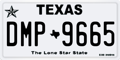 TX license plate DMP9665
