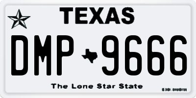 TX license plate DMP9666