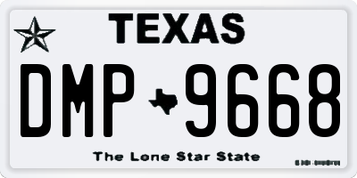 TX license plate DMP9668