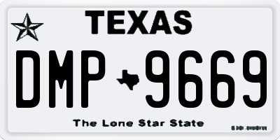 TX license plate DMP9669