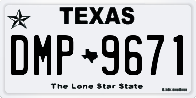 TX license plate DMP9671