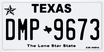 TX license plate DMP9673