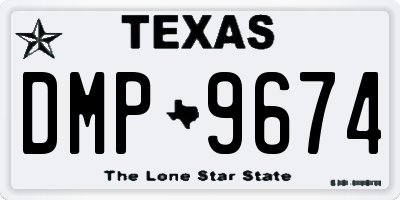 TX license plate DMP9674