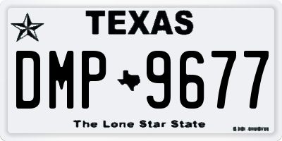TX license plate DMP9677