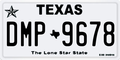TX license plate DMP9678