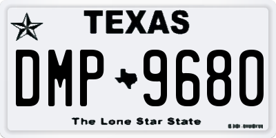 TX license plate DMP9680