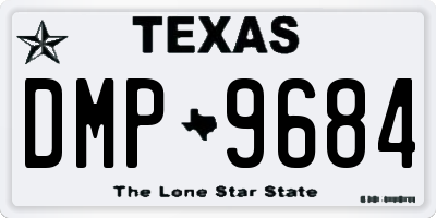 TX license plate DMP9684