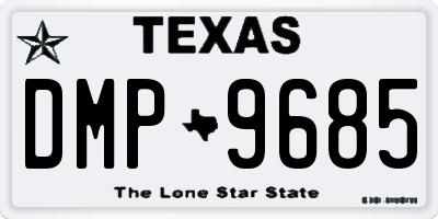 TX license plate DMP9685