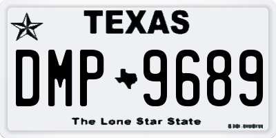 TX license plate DMP9689
