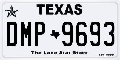 TX license plate DMP9693