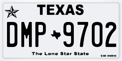TX license plate DMP9702