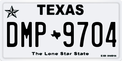 TX license plate DMP9704