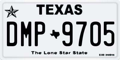TX license plate DMP9705