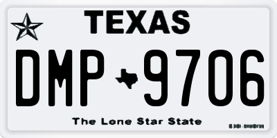 TX license plate DMP9706
