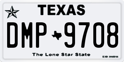 TX license plate DMP9708