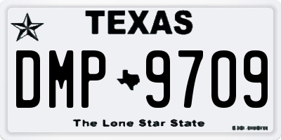 TX license plate DMP9709