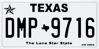 TX license plate DMP9716