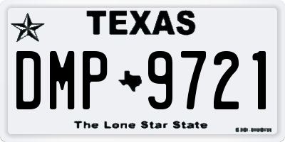 TX license plate DMP9721