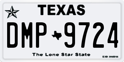 TX license plate DMP9724