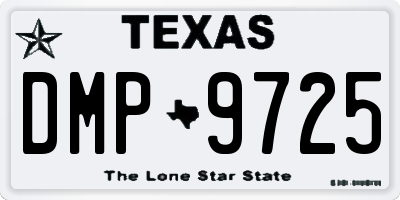 TX license plate DMP9725