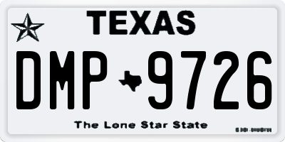 TX license plate DMP9726