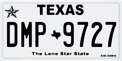 TX license plate DMP9727