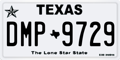 TX license plate DMP9729