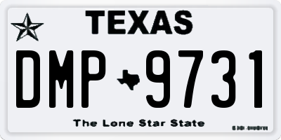TX license plate DMP9731