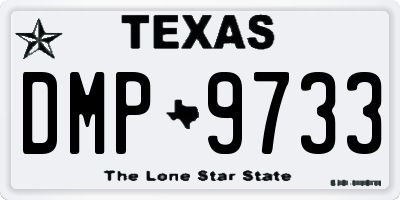 TX license plate DMP9733
