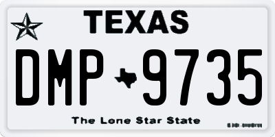 TX license plate DMP9735
