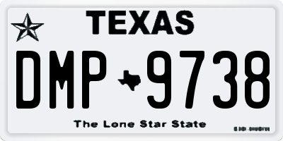 TX license plate DMP9738
