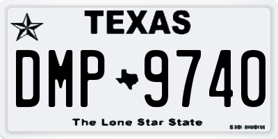 TX license plate DMP9740