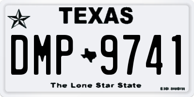 TX license plate DMP9741